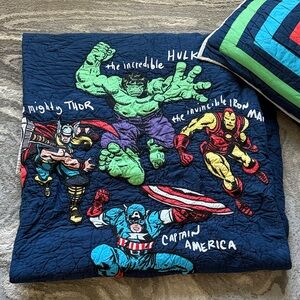 Pottery Barn Kids Marvel Heroes Quilt - Blue and Red